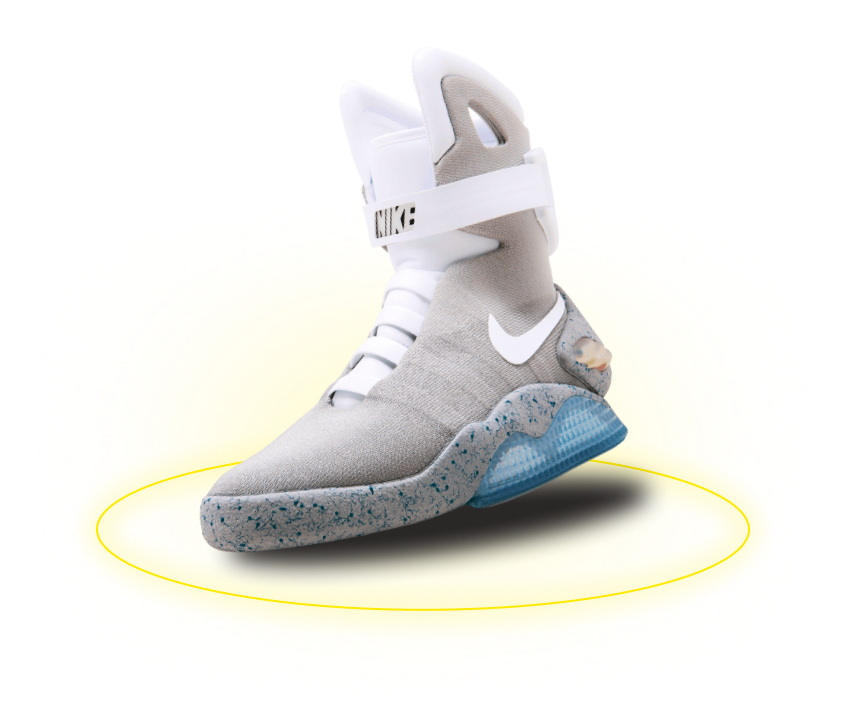 Кроссовок Nike Air Mag с желтым кольцом под подошвой